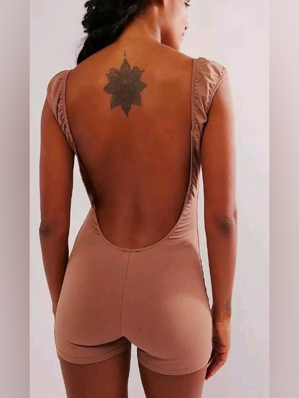 FREE PEOPLE BLACK SHORTIE ROMPER